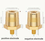 Battery Terminal Connectors Copper M8 Hex Stud 2PCS [Positive and Negative]