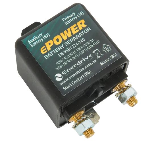 ENERDRIVE 12/24V-140A DUAL SENSE VSR RELAY IP54